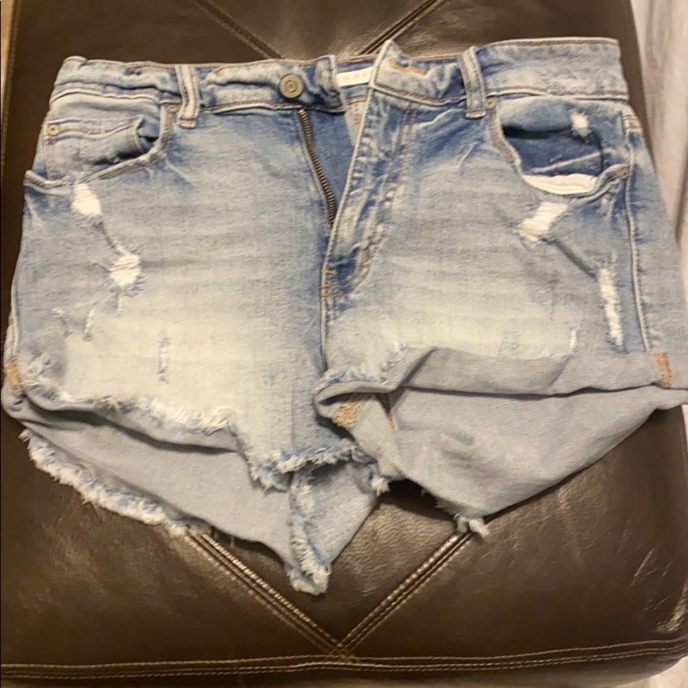 High waist denim shorts